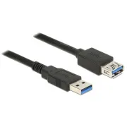 Delock hosszabbítókábel USB 3.0 Type-A hím > USB 3.0 Type-A női 1,5 m fekete