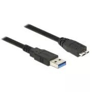 Delock kábel USB 3.0 Type-A hím és USB 3.0 Type Micro-B hím 0,5 m fekete