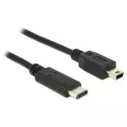Delock kábel USB Type-C™ 2.0 férfi > USB 2.0 Type Mini-B férfi 0,5 m fekete