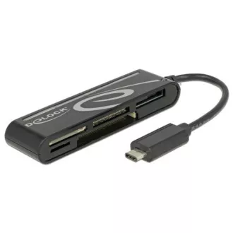 Delock USB 2.0 kártyaolvasó USB Type-C™ male 5 bővítőhely
