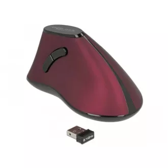 Delock ergonomikus függőleges optikai 5 gombos egér 2,4 GHz-es vezeték nélküli egér