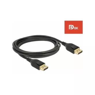 Delock DisplayPort kábel 8K 60 Hz 2 m DP 8K tanúsítvánnyal Delock DisplayPort kábel 8K 60 Hz 2 m DP 8K tanúsítvánnyal