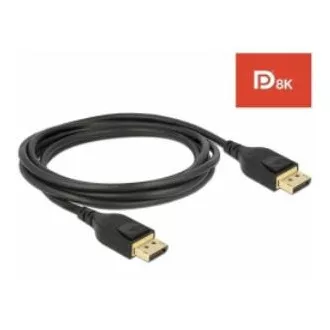 Delock DisplayPort kábel 8K 60 Hz 2 m DP 8K tanúsítvánnyal Delock DisplayPort kábel 8K 60 Hz 2 m DP 8K tanúsítvánnyal