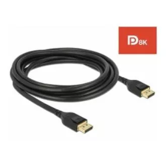 Delock DisplayPort kábel 8K 60 Hz 3 m DP 8K tanúsítvánnyal