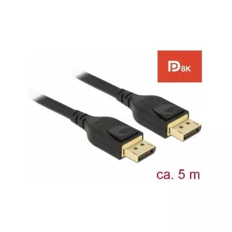 Delock DisplayPort kábel 8K 60 Hz 5 m DP 8K tanúsítvánnyal