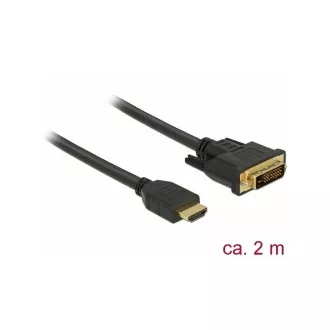Delock HDMI-DVI 24 1 kétirányú kábel 2 m