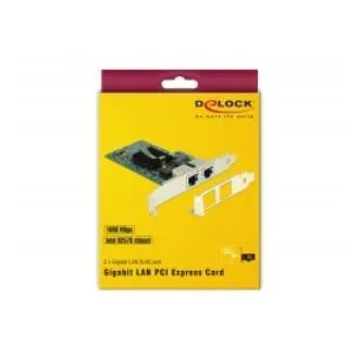 Delock PCI Express kártya > 2 x Gigabit LAN