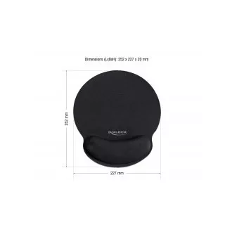 Delock ergonomikus egérpad gél csuklótámasszal
