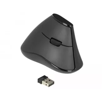 Delock ergonomikus függőleges optikai 5 gombos egér 2.4GHz vezeték nélküli - csendes