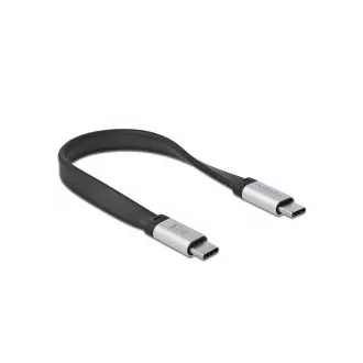 Delock USB 3.2 Gen 2, FPC lapos szalagkábel, USB Type-C™ - USB Type-C™, 22 cm, PD 3 A E-Marker