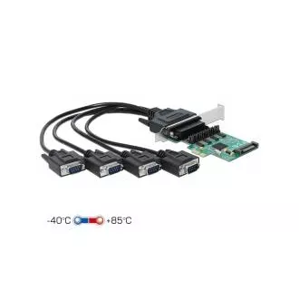 Delock PCI Express kártya 4 x soros RS-232-hez tápegységgel