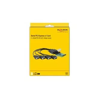 Delock PCI Express kártya 4 x soros RS-232-hez tápegységgel