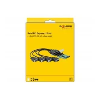 Delock PCI Express kártya 4 x soros RS-232-hez tápegységgel