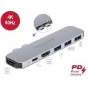 Delock MacBook dokkolóállomás, kettős, HDMI 4K / PD / Hub