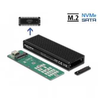 Delock külső USB Type-C™ kombinált tok M.2 NVMe PCIe vagy SATA SSD-hez Delock külső USB Type-C™ kombinált tok M.2 NVMe PCIe vagy SATA SSD-hez