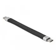 Delock USB 3.2 Gen 2, lapos FPC-kábel, USB Type-C – USB Type-C, 13 cm, PD 5 A, E-Marker
