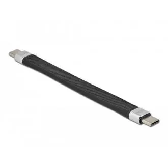 Delock USB 3.2 Gen 2, lapos FPC-kábel, USB Type-C – USB Type-C, 13 cm, PD 5 A, E-Marker Delock USB 3.2 Gen 2, lapos FPC-kábel, USB Type-C – USB Type-C, 13 cm, PD 5 A, E-Marker