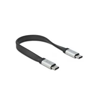 Delock USB 3.2 Gen 2, lapos FPC-kábel, USB Type-C – USB Type-C, 13 cm, PD 5 A, E-Marker Delock USB 3.2 Gen 2, lapos FPC-kábel, USB Type-C – USB Type-C, 13 cm, PD 5 A, E-Marker