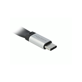 Delock USB 3.2 Gen 2, lapos FPC-kábel, USB Type-C – USB Type-C, 13 cm, PD 5 A, E-Marker Delock USB 3.2 Gen 2, lapos FPC-kábel, USB Type-C – USB Type-C, 13 cm, PD 5 A, E-Marker