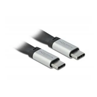 Delock USB 3.2 Gen 2, lapos FPC-kábel, USB Type-C – USB Type-C, 13 cm, PD 5 A, E-Marker Delock USB 3.2 Gen 2, lapos FPC-kábel, USB Type-C – USB Type-C, 13 cm, PD 5 A, E-Marker