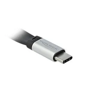 Delock USB 3.2 Gen 2, lapos FPC-kábel, USB Type-C – USB Type-C, 13 cm, PD 5 A, E-Marker Delock USB 3.2 Gen 2, lapos FPC-kábel, USB Type-C – USB Type-C, 13 cm, PD 5 A, E-Marker