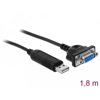 Delock adapter USB 2.0-ról RS-232 soros interfészre kompakt soros csatlakozófedéllel Delock adapter USB 2.0-ról RS-232 soros interfészre kompakt soros csatlakozófedéllel