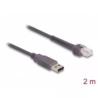 Delock RJ50-ről USB 2.0 Type-A-ra vonalkódolvasó kábel, 2 m Delock RJ50-ről USB 2.0 Type-A-ra vonalkódolvasó kábel, 2 m