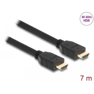 Delock High Speed HDMI kábel, 48 Gbps, 8K 60 Hz, fekete, 7 m, 7 m