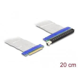 Delock PCI Express riser kártya, x8 csatlakozóból x16 bővítőhelyre, kábellel, hossza 20 cm Delock PCI Express riser kártya, x8 csatlakozóból x16 bővítőhelyre, kábellel, hossza 20 cm