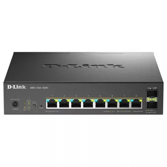 D-Link DMS-1250-10SPL - 8 portos multi-gigabites intelligens menedzselt kapcsoló