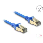 Delock Hálózati kábel RJ45, Cat.8.1, F/FTP, vékony, 1 m, kék