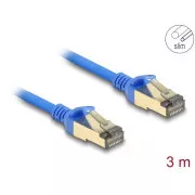 Delock Hálózati kábel RJ45, Cat.8.1, F/FTP, vékony, 3 m, kék
