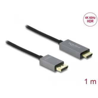 Delock Aktív DisplayPort 1.4 HDMI kábel, 4K, 60 Hz (HDR), 1 m Delock Aktív DisplayPort 1.4 HDMI kábel, 4K, 60 Hz (HDR), 1 m