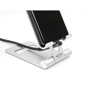 Delock USB-adapter, 40 Gbps, USB Type-C, PD 3.1, 240 W, hím–nő, derékszögű, 8K, 60 Hz, fém
