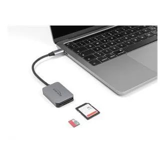 Delock kártyaolvasó USB Type-C™ alumínium házban SD vagy Micro SD memóriakártyákhoz