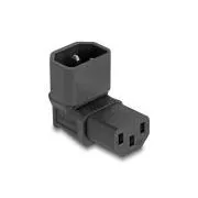 Delock hálózati adapter IEC 60320 - C14 - C13, dugó / aljzat, 2,5 A, 90°, derékszögű, derékszögű