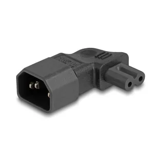 Delock hálózati adapter IEC 60320 - C14 - C7, dugó / aljzat, 2,5 A, 90°, derékszögű, derékszögű