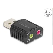 Delock külső USB 24 bit / 96 kHz Plug & Play hangkártya Windows, MAC, Linux, Chrome OS operációs rendszerekhez
