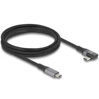 Delock USB kábel 20 Gbps, jobbra/balra USB PD 3.1 Extended Power Range 240 W 2 m