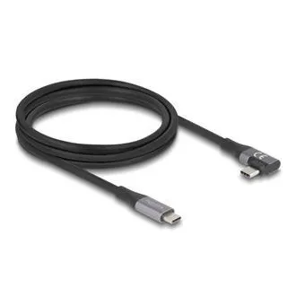 Delock USB kábel 20 Gbps, jobbra/balra USB PD 3.1 Extended Power Range 240 W 2 m