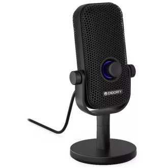 Endorfy mikrofon Solum Voice S / vezetékes / RGB háttérvilágítás / felugró szűrő / 3,5 mm-es jack / USB-C / fekete