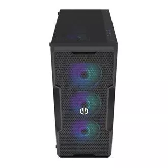 Endorfy Arx 500 Core Case, Middle tower, tápegység nélkül, ATX, 2× USB, 1× USB-C, 2× 140mm-es ventilátor, hálós panel, átlátszó oldal, fekete színű