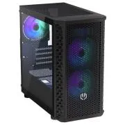 Endorfy Signum M30 ARGB számítógép-ház, közepes torony, microATX, tápegység nélkül, 2×USB 3.0, 1×USB-C, 3×120 mm-es ARGB ventilátor, hálós panel, edzett üveg oldalfal