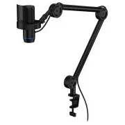 Endorfy Solum 2 Boom Arm, mikrofon, kondenzátoros, kardioid, kar, pop-up szűrő, érintéses némítás, LED-jelzés,