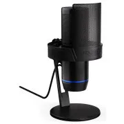 Endorfy Solum 2, mikrofon, kondenzátoros, kardioid, pop-up szűrő, érintéses némítás, LED-jelzés, USB-C, átmenőcsatlakozó n