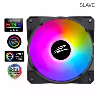 EVOLVEO 12FS ventilátor 120mm, ARGB, fekete keret, slave
