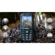 EVOLVEO StrongPhone W4, vízálló, tartós Dual SIM telefon, fekete-zöld