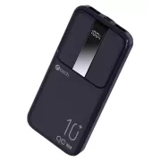 C-TECH Powerbank 10000mAh, Li-Pol, 22.5W, USB-C/USB-A/mikro USB/PD/gyorstöltés/megjelenítés