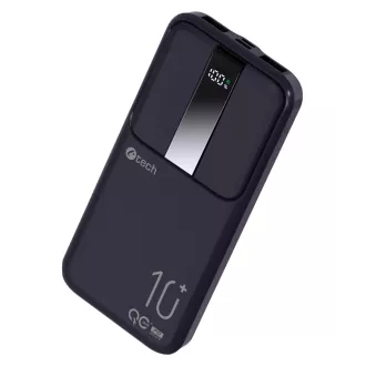 C-TECH Powerbank 10000mAh, Li-Pol, 22.5W, USB-C/USB-A/mikro USB/PD/gyorstöltés/megjelenítés