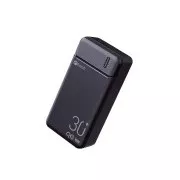 C-TECH Powerbank 30000mAh, Li-Pol, 20W, USB-C/USB-A/mikro USB/PD/gyorstöltés